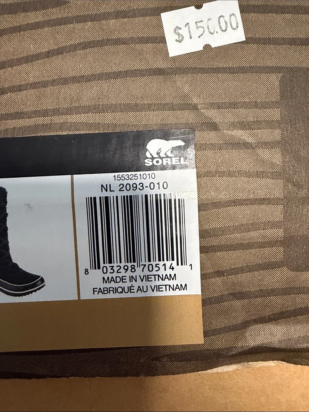 Sorel Black Women's Tall Lace-Up Winter Boot with Faux Fur Collar